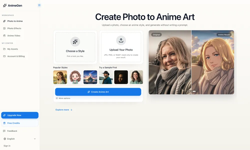 AnimeGen.ai screenshot