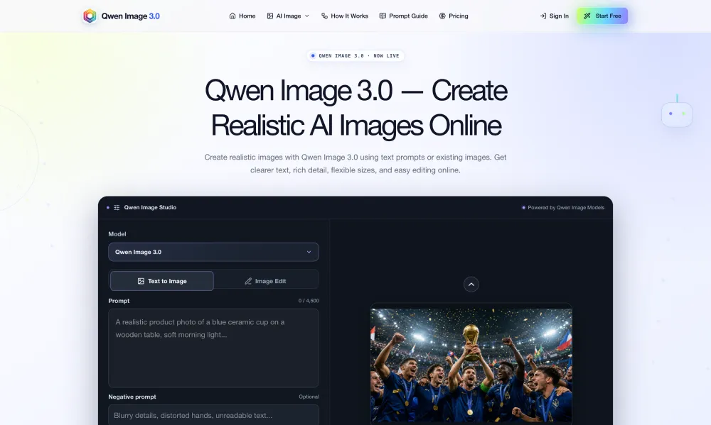 Qwen Image 3.0 screenshot