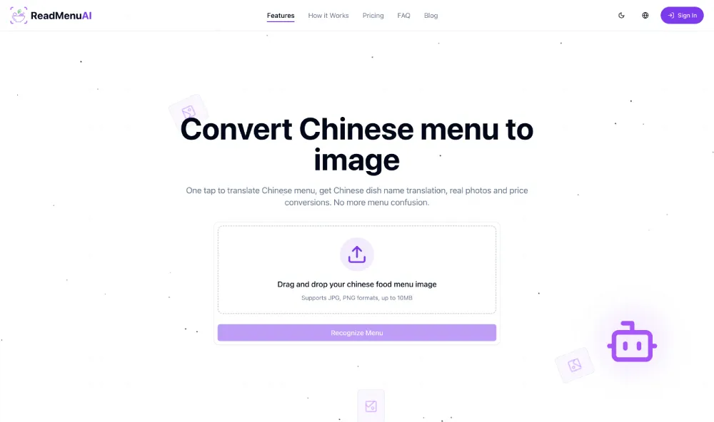 ReadMenuAI screenshot