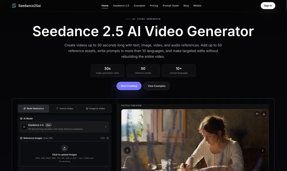 Seedance 2.5 Online AI screenshot