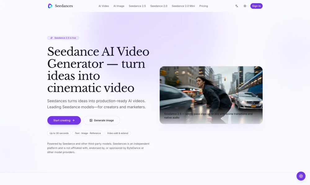 Seedances screenshot
